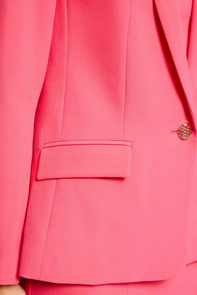 Veste cintrée boutonnée rose femme