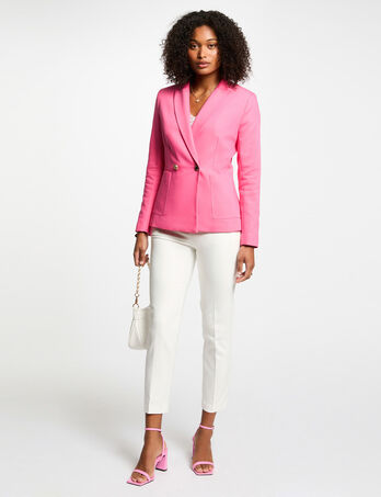 Pantalon cigarette 7/8ème blanc femme