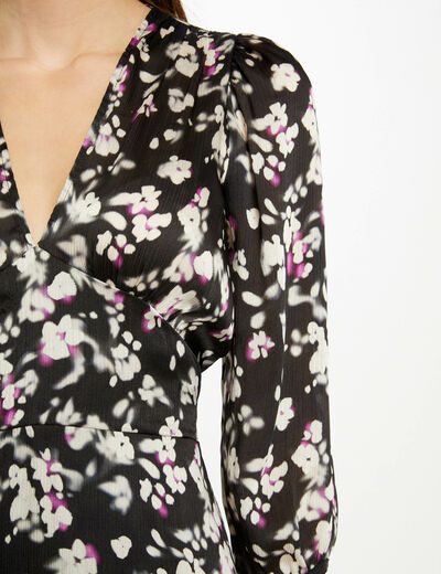 Robe droite imprim&eacute; floral multico femme