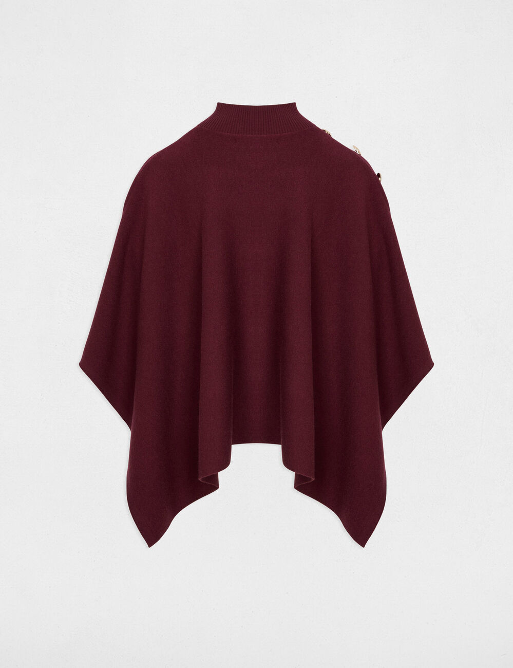 Cape avec col montant prune femme