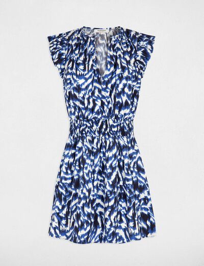 Robe courte cintrée imprimée multico femme
