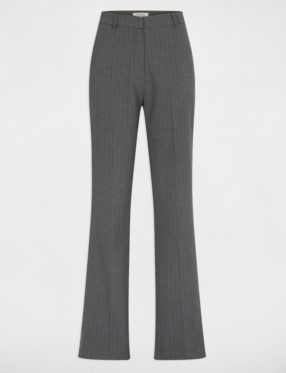 Pantalon jambe large gris moyen femme