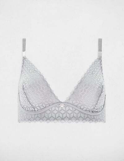 Soutien-gorge souple couleur argent femme