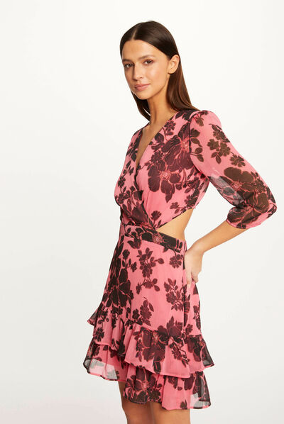 Robe droite imprimé floral multico femme
