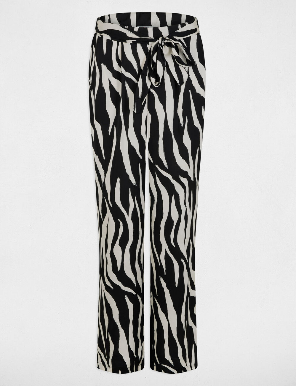 Pantalon fluide imprim&eacute; multicolore femme