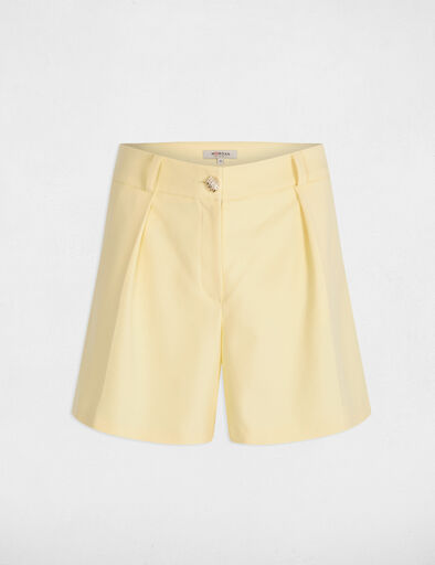 short droit jaune pastel femme Short droit jaune pastel femme