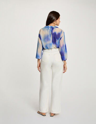 Chemise fluide ajust&eacute;e multicolore femme