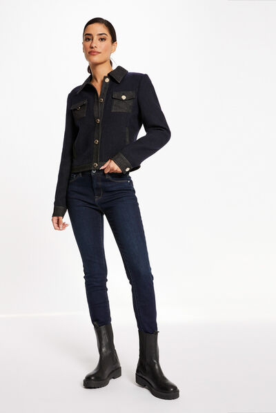 Jeans slim taille standard jean brut femme