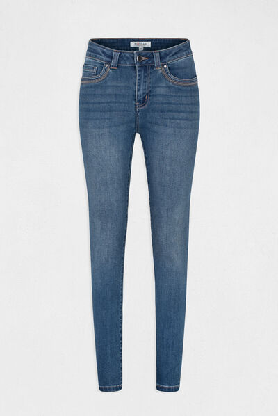 Jeans slim taille haute jean stone femme