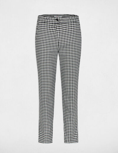 Pantalon slim 7/8 noir femme
