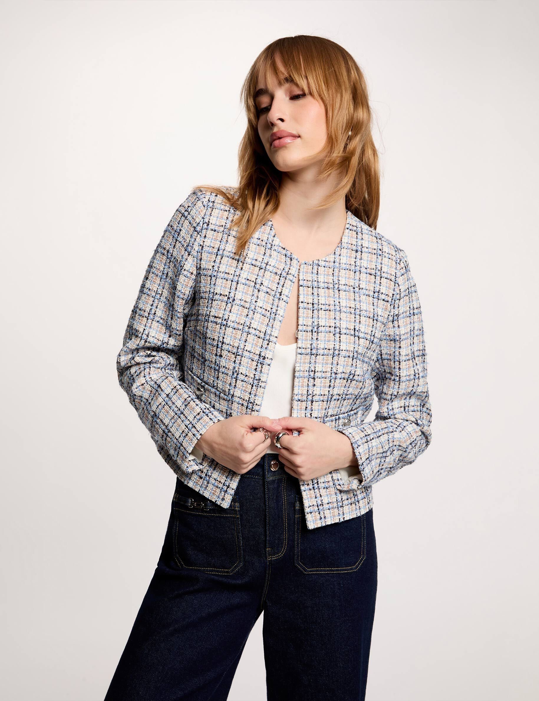 Veste tweed ajustée femme