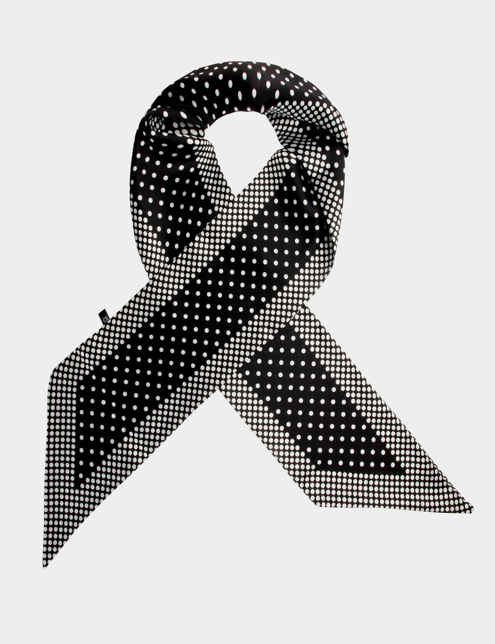 Foulard motif pois noir femme