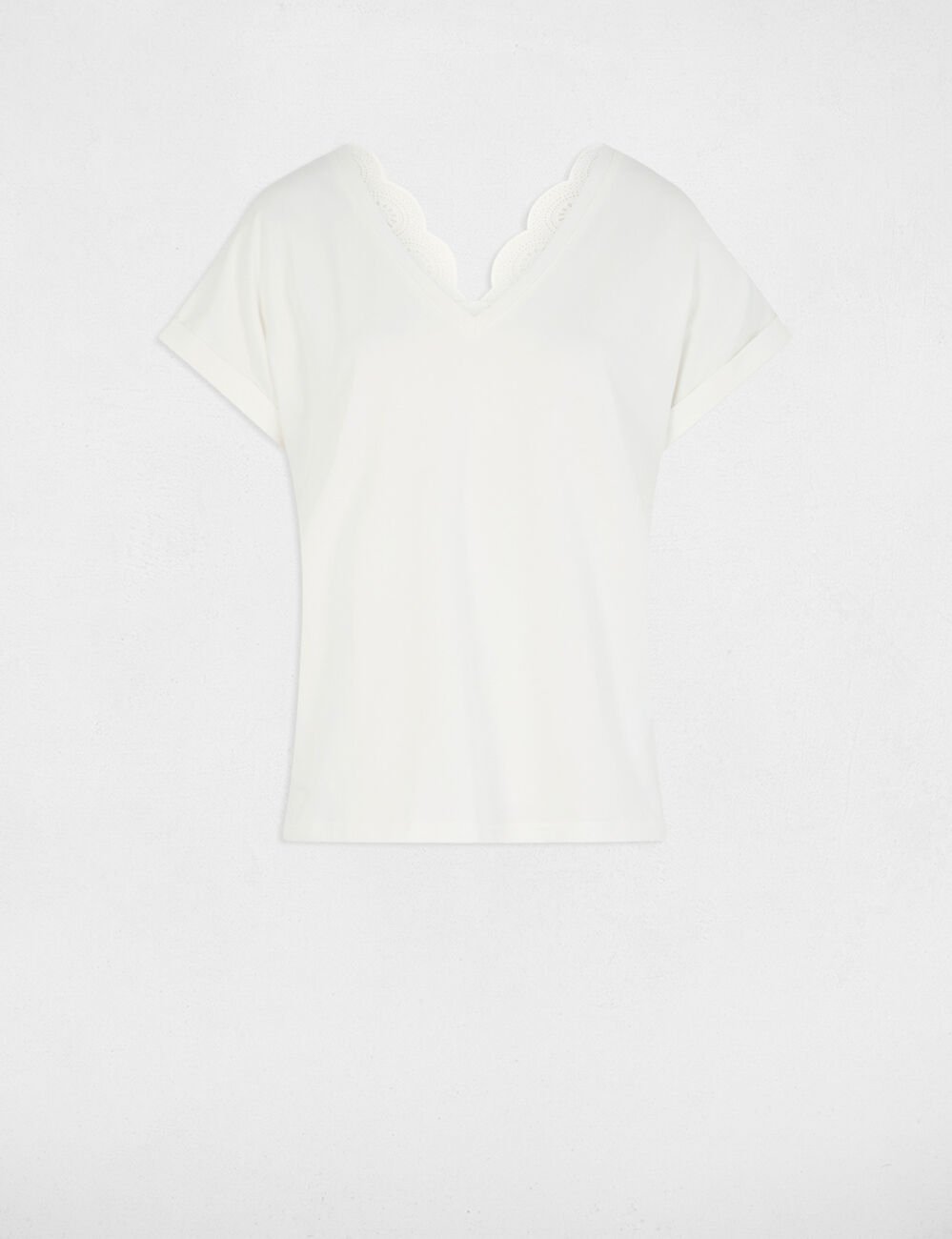 T-shirt manches courtes blanc femme