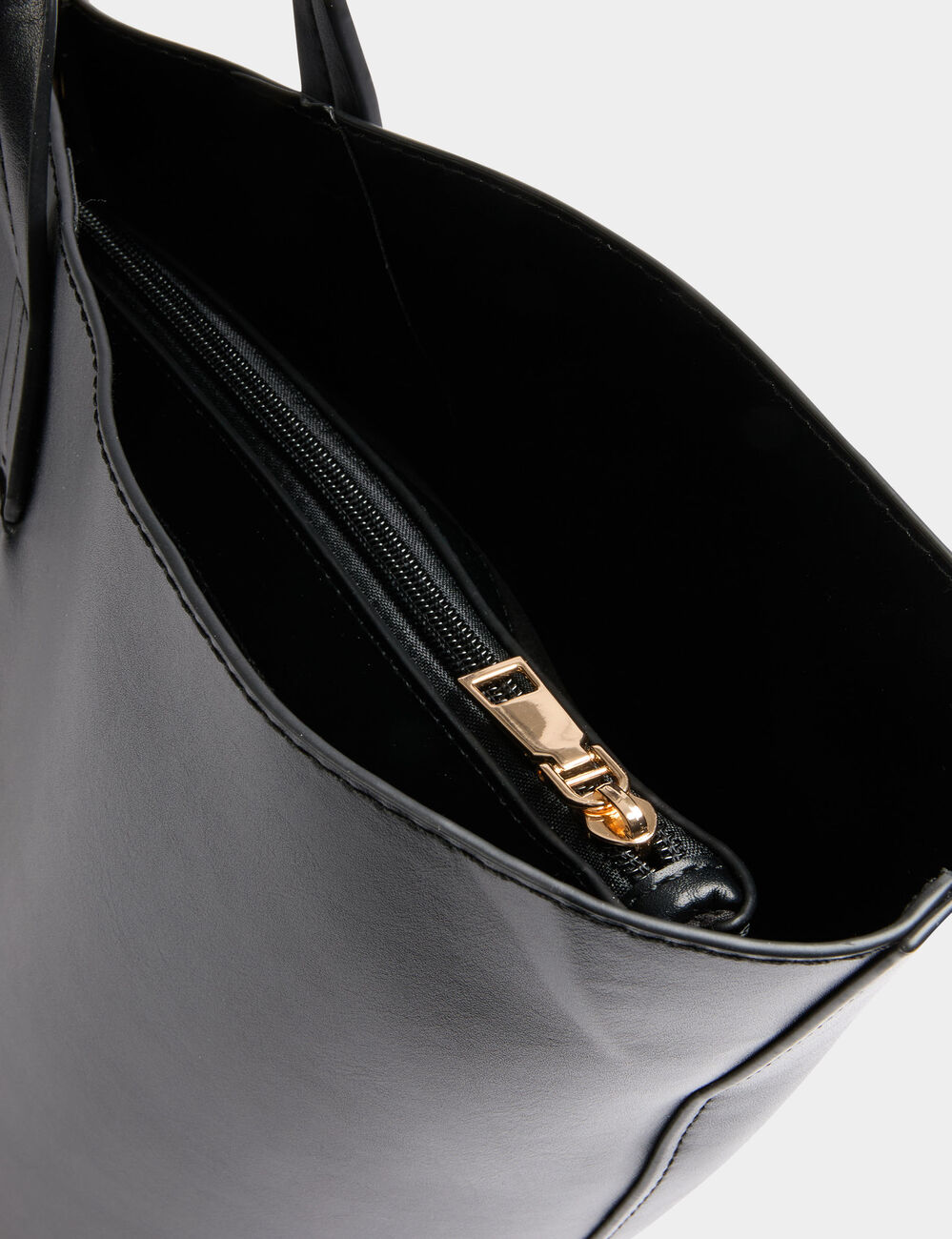 Sac cabas trap&egrave;ze noir femme