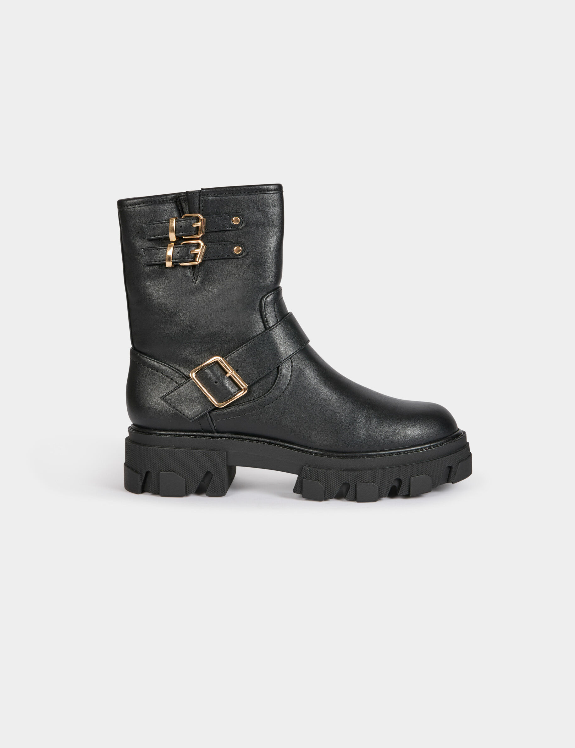 Bottines motardes avec boucles - Morgan - Modalova