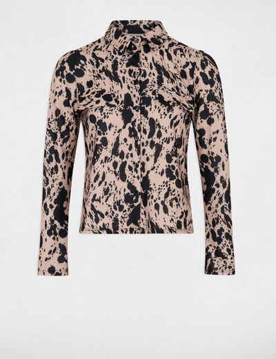 Top manches longues imprimé multicolore femme