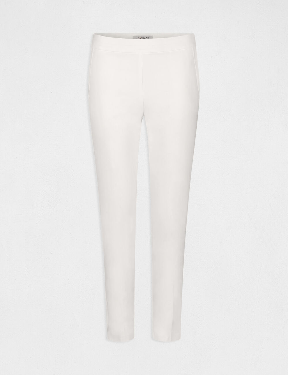 Pantalon cigarette 7/8ème ecru femme