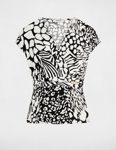 T-shirt manches courtes blanc femme