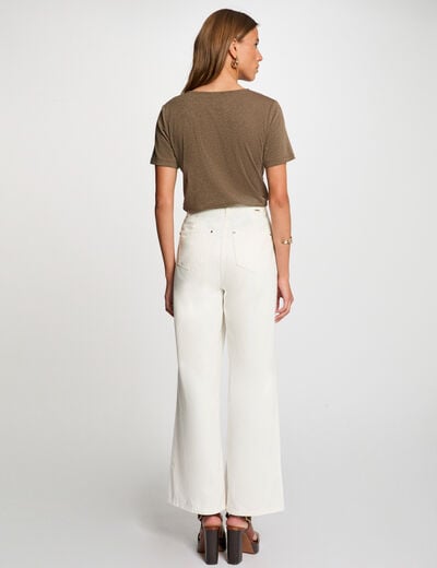 T-shirt manches courtes vert kaki femme