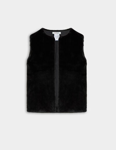 Gilet sans manches noir femme