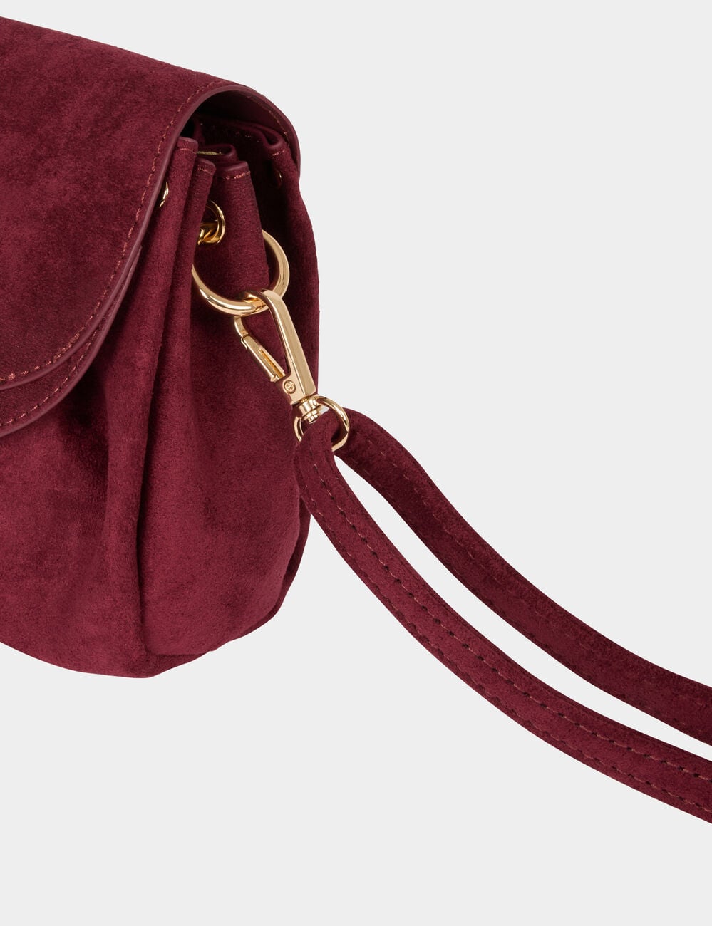 Sac souple su&eacute;dine rouge femme