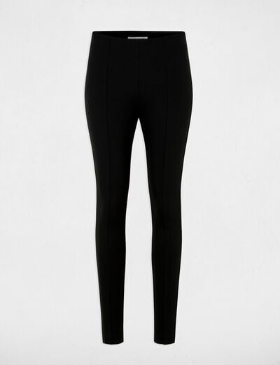 Pantalon legging uni noir femme