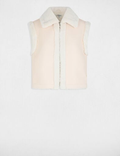 blouson court sans manches ivoire femme Blouson court sans manches ivoire femme