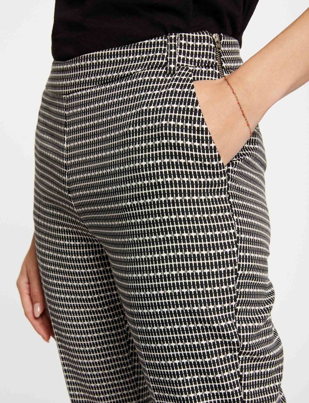 Pantalon cigarette imprimé multico femme