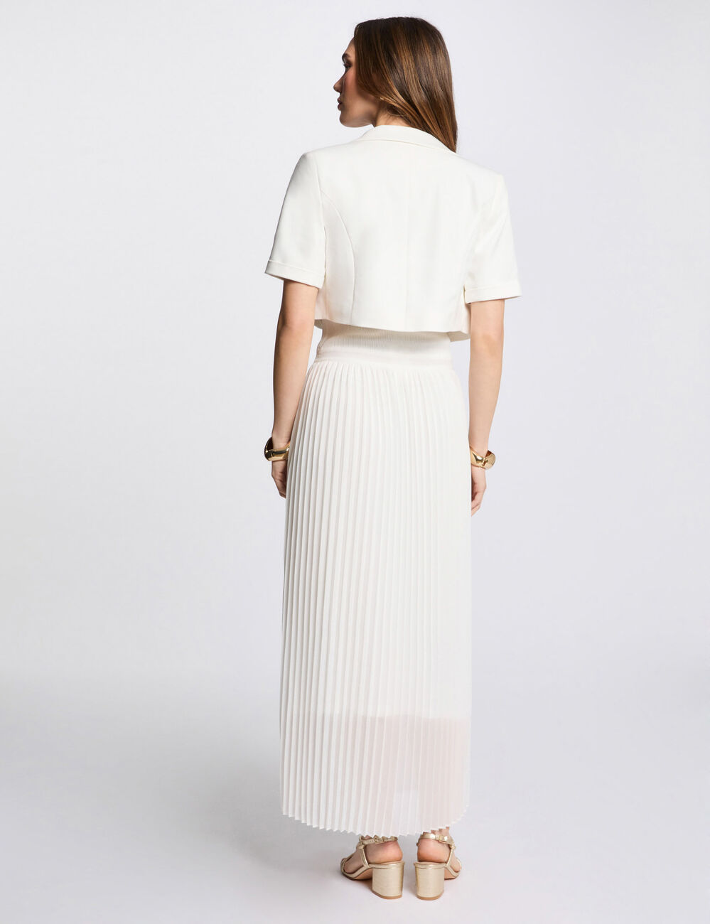 Boléro manches courtes blanc femme