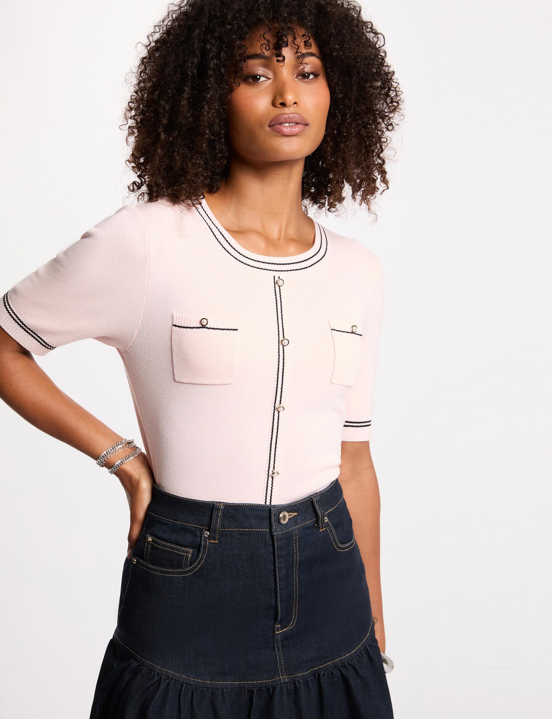Gilet ajusté manches courtes femme