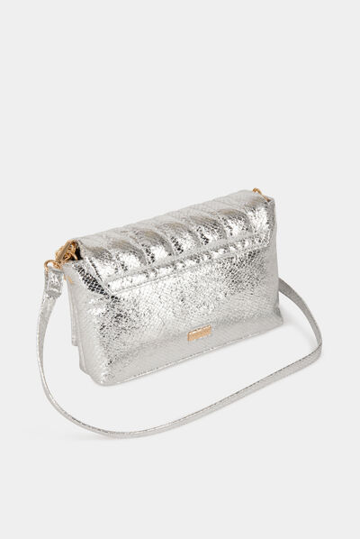 Sac matelassé avec boucle argente femme
