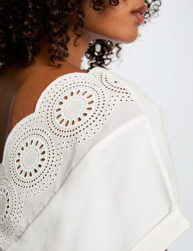 t shirt manches courtes blanc femme T-shirt manches courtes blanc femme