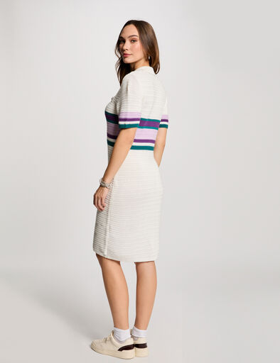 robe tricot courte ajustee blanc femme Robe tricot courte ajustée blanc femme