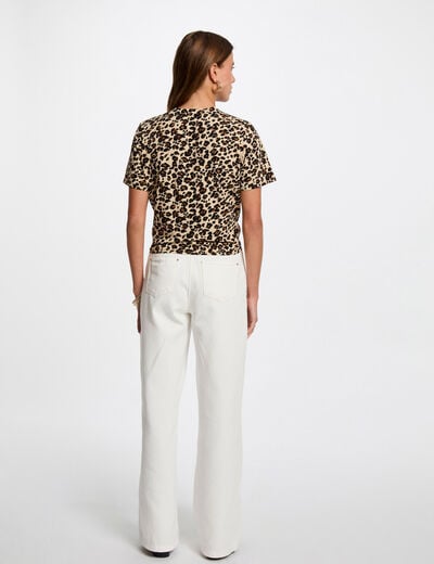 T-shirt manches courtes multicolore femme