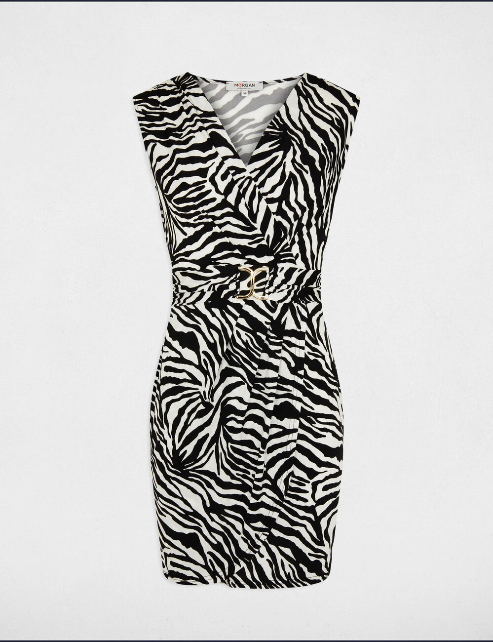 Robe courte imprim&eacute; z&egrave;bre multico femme