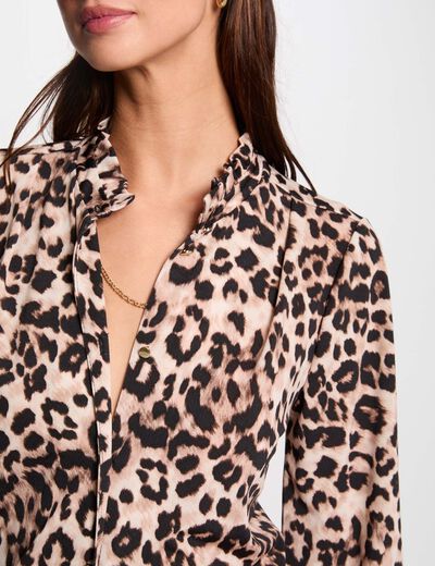 T-shirt manches longues multicolore femme