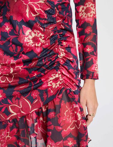 robe courte ajustee imprimee multicolore femme Robe courte ajustée imprimée multicolore femme