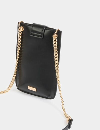 Pochette d&eacute;tails clout&eacute;s noir femme