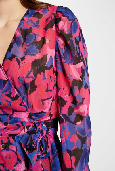 Top cache-coeur imprimé floral multico femme