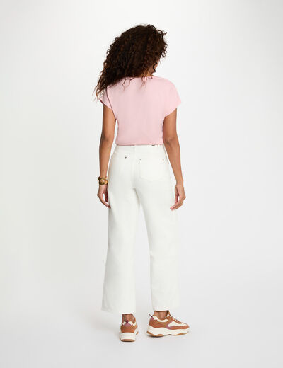T-shirt manches courtes rose femme