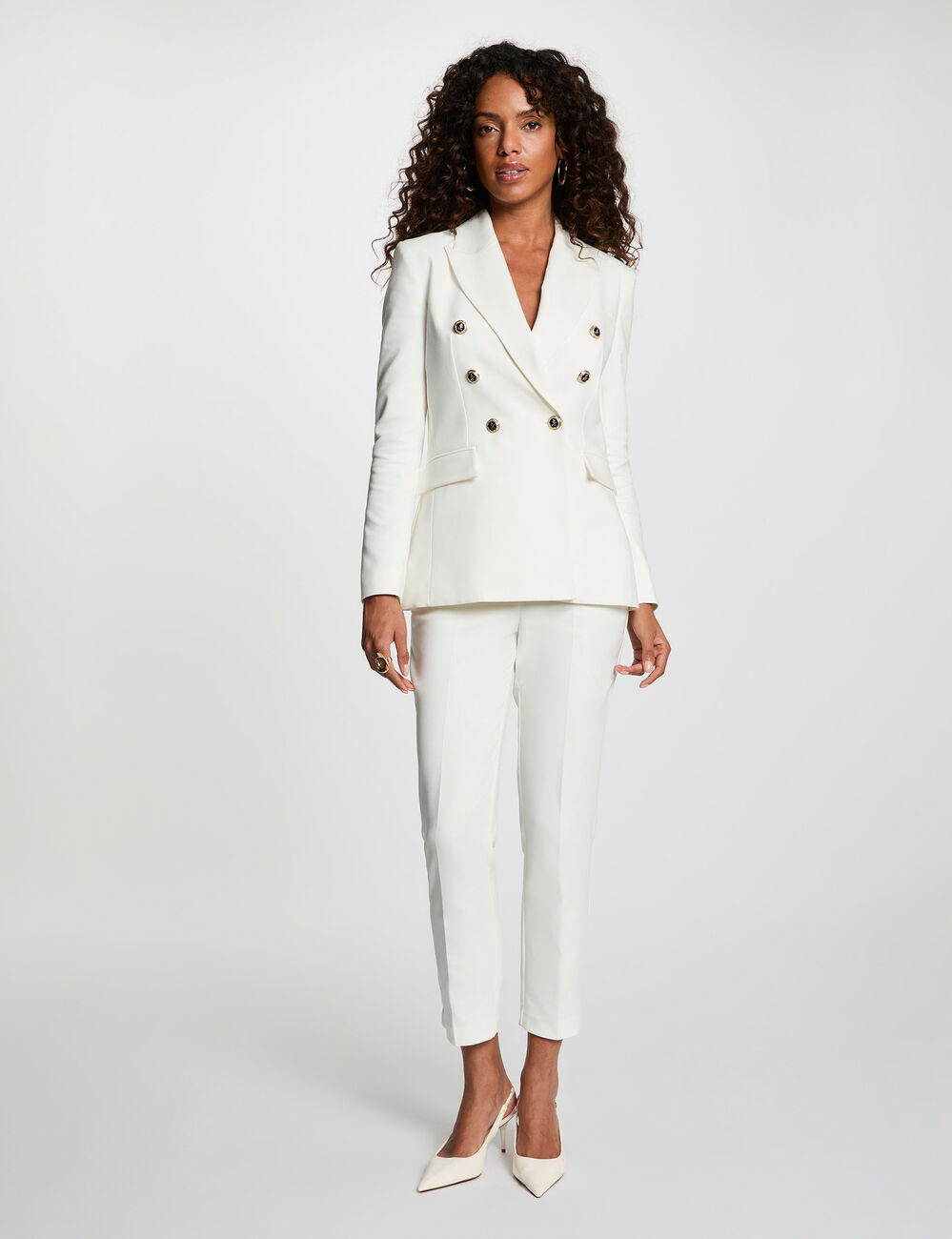 Blazer sans manches blanc femme