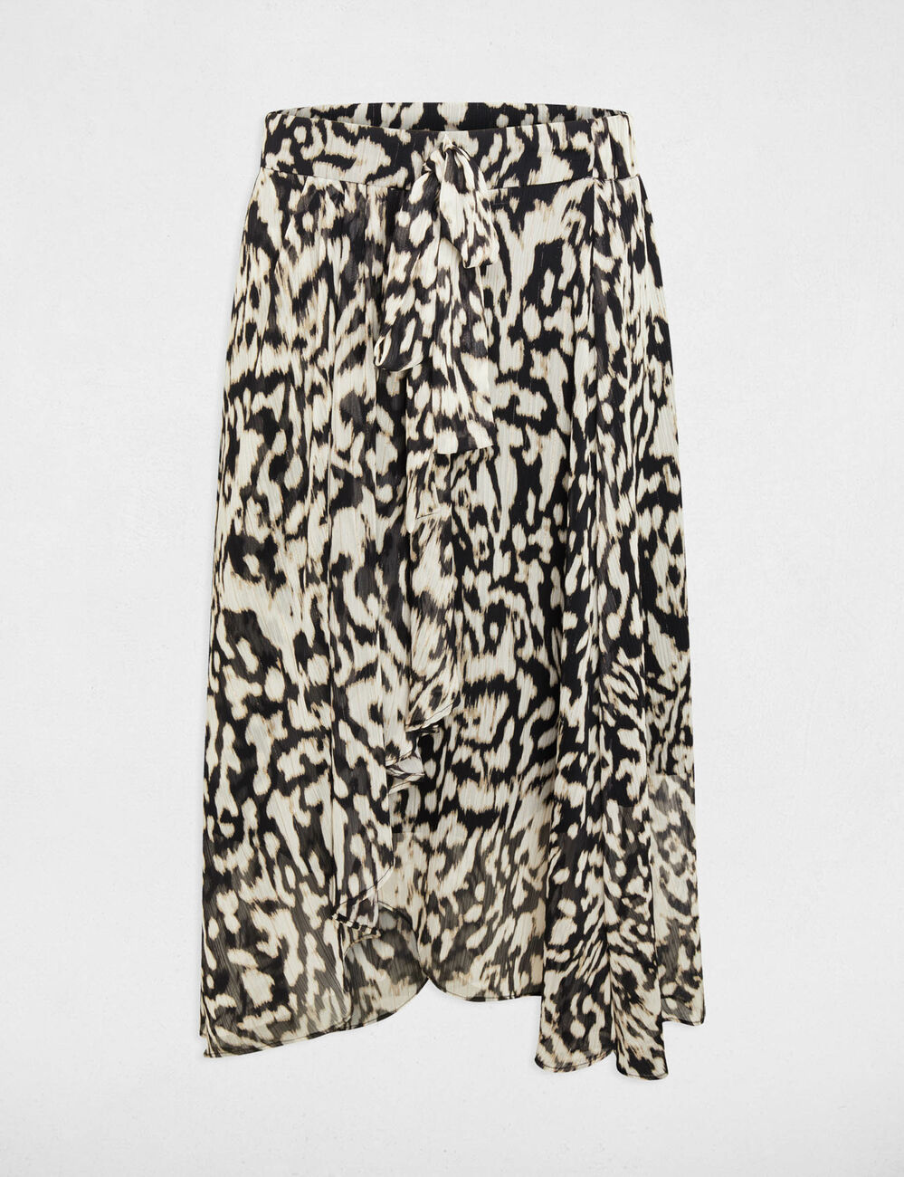 Jupe midi imprim&eacute; animalier multico femme