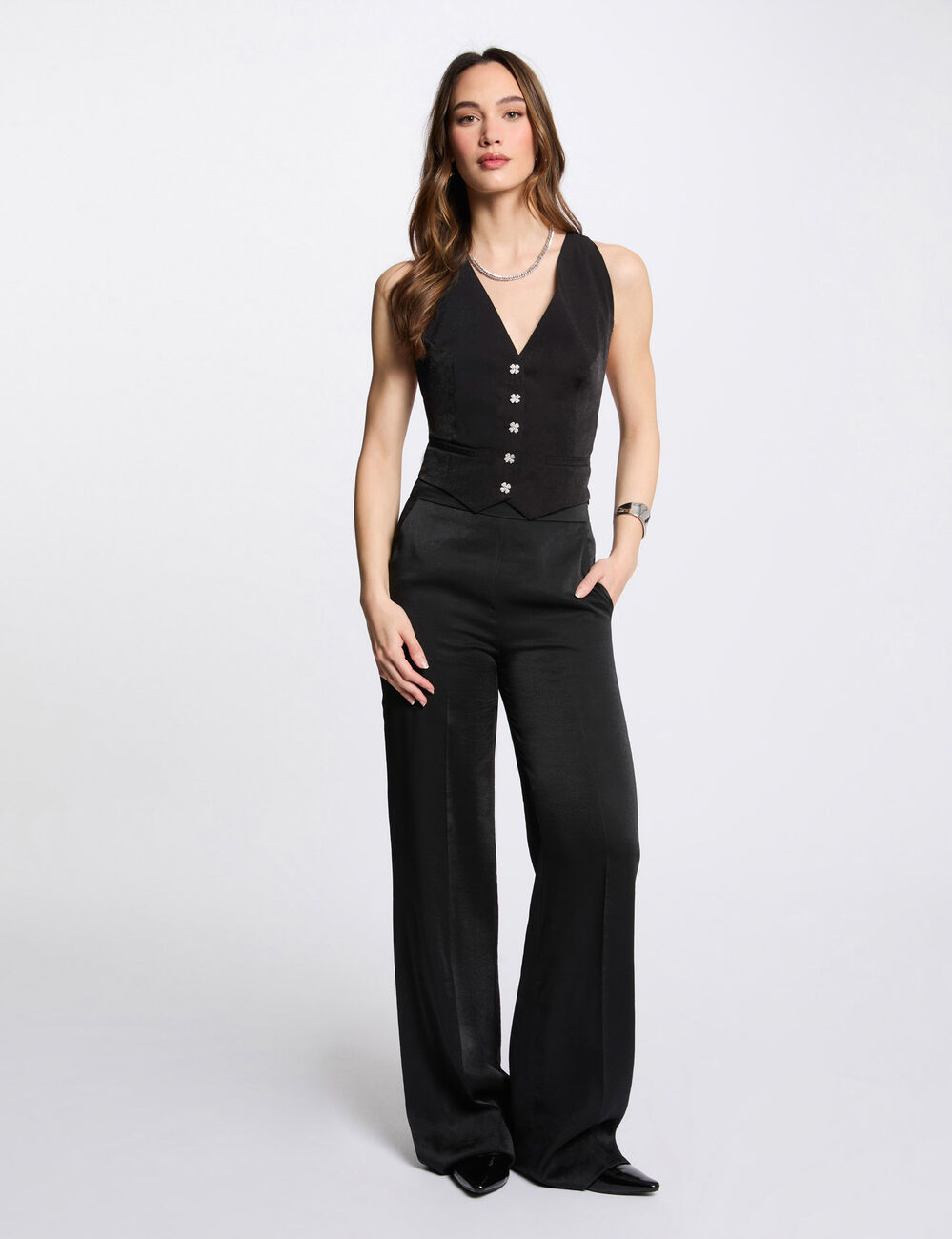 Gilet sans manches noir femme