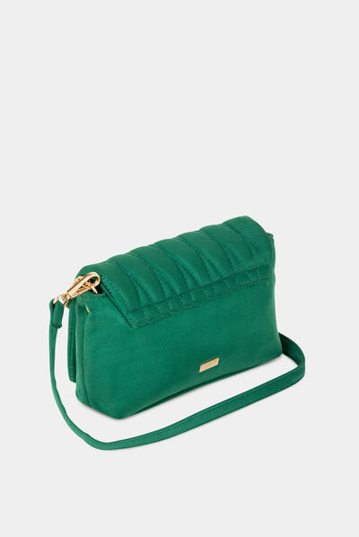 Sac matelassé avec boucle vert femme