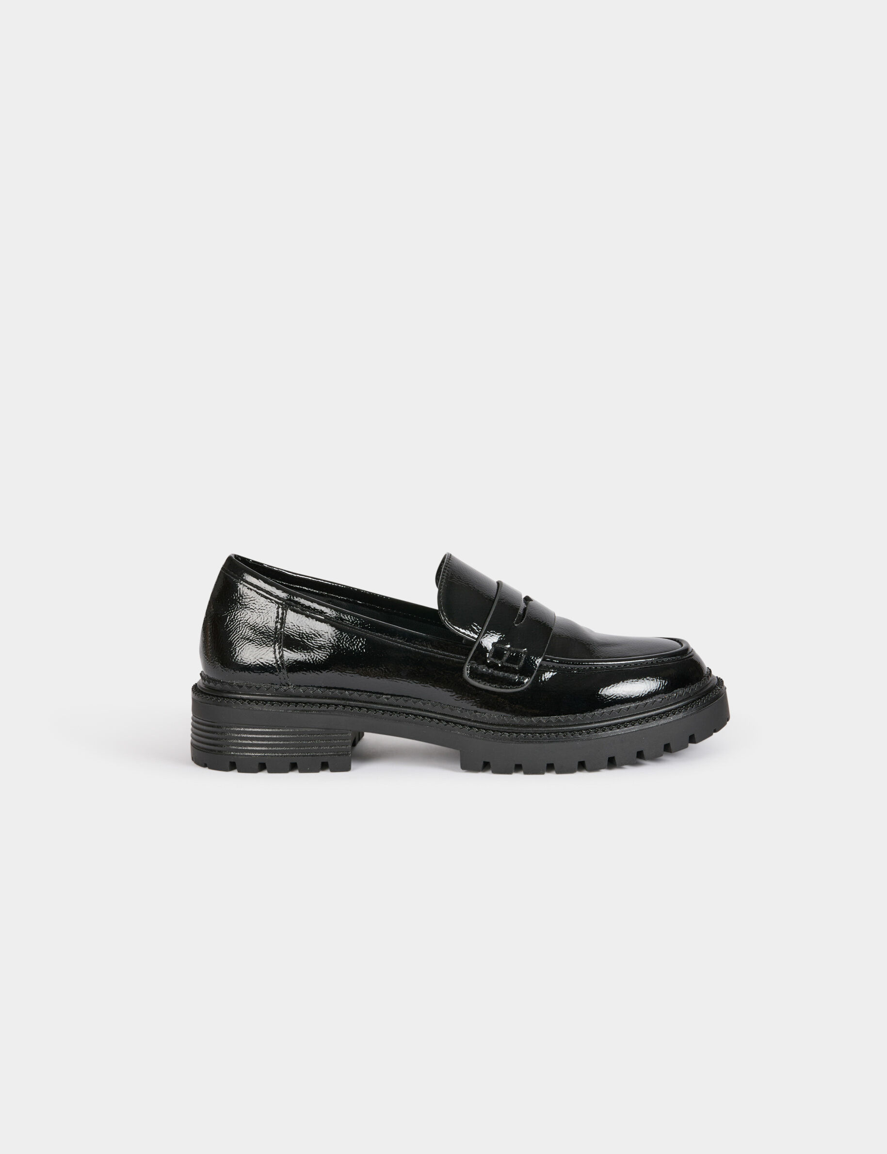 Mocassins vernis noir femme - Morgan - Modalova