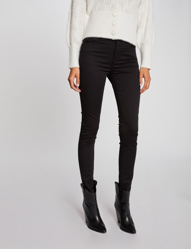 pantalon slim taille standard noir femme Pantalon slim taille standard noir femme
