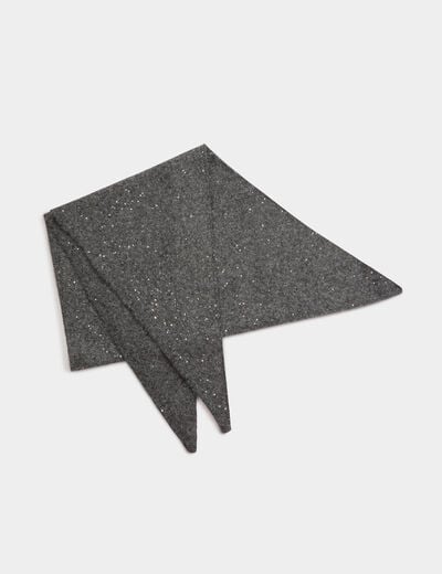 &Eacute;charpe triangle gris moyen femme
