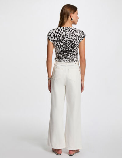 T-shirt manches courtes blanc femme