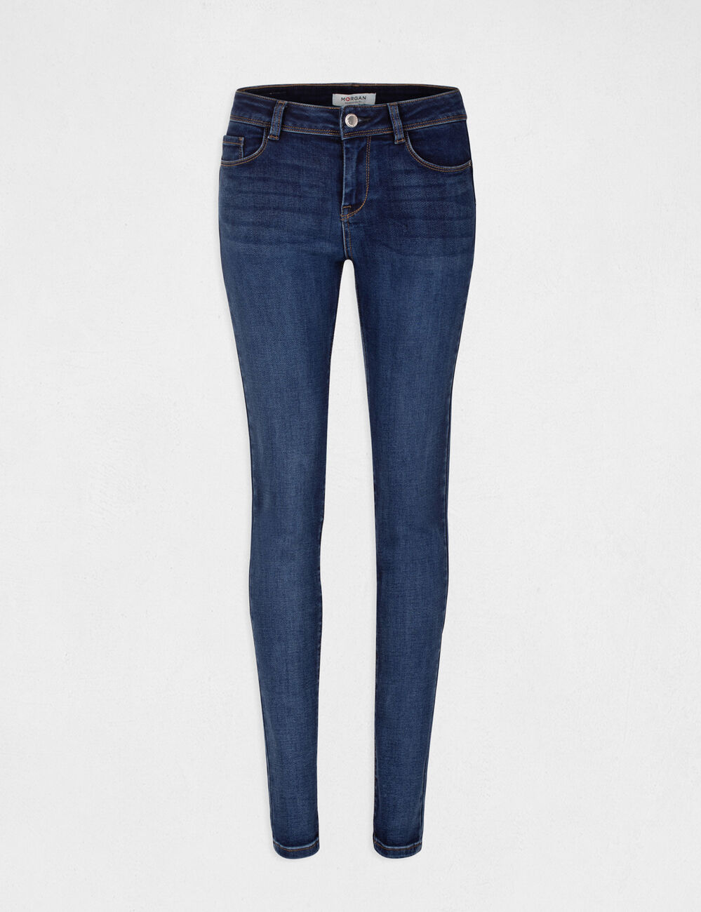 Jeans slim taille standard &agrave; poches jean stone femme