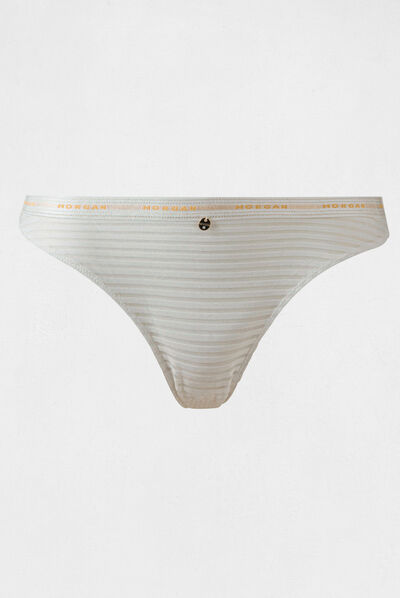 Slip dentelle ivoire femme